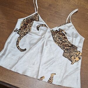 Leopard Print Satin Camisole